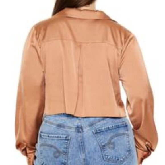 Forever 21 Satin Drop-Sleeve Shirt - NWT! - Picture 6 of 9